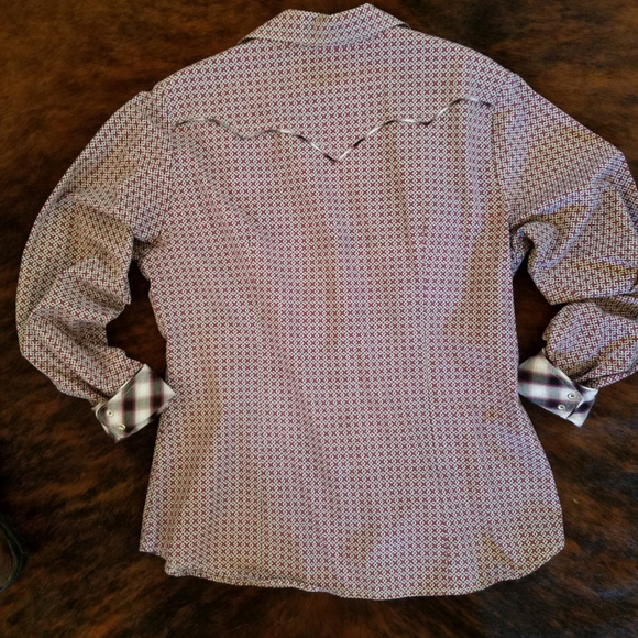 Roper Red and White Button Down Shirt - Picture 4 of 4